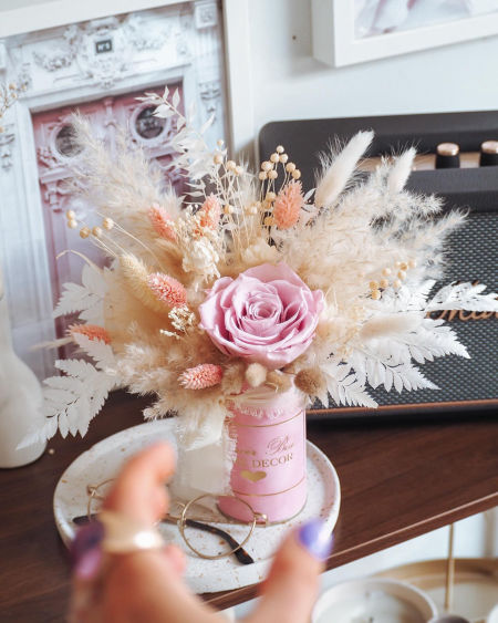 Kompozycja suszony bukiet wieczna róża (PREMIUM)