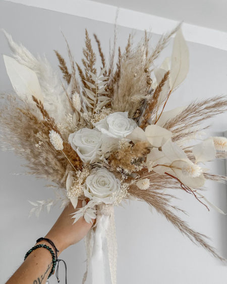 Bukiet z wiecznymi różami boho jesienno-zimowy (PREMIUM)