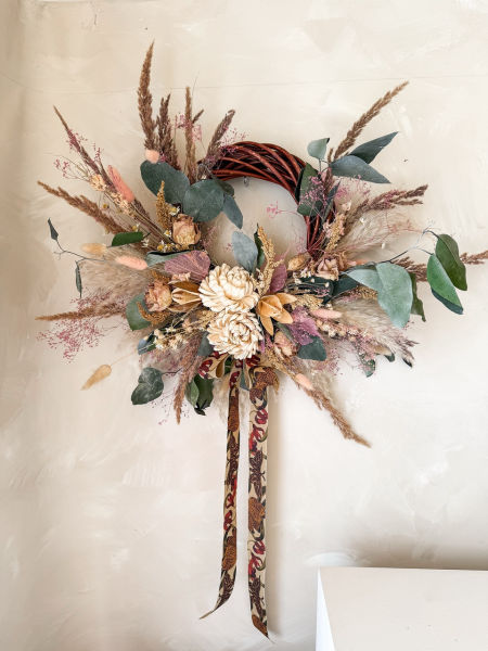 Wianek z suszu naturalny letnio-jesienny (PREMIUM)