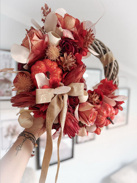 Wianek bordowy jesienny  (PREMIUM)