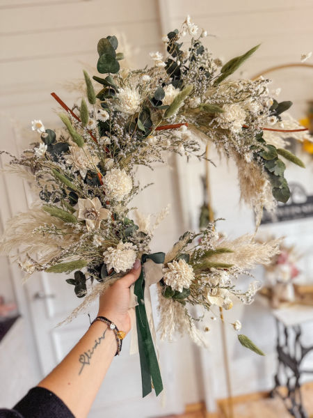 Wianek boho z eukaliptusem PREMIUM) zdjęcie 3