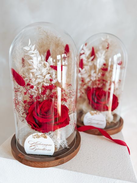 Szklana kopuła miłość drewno  (PREMIUM)