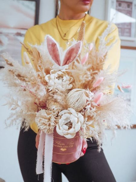 Flower Box boho wielkanocne uszka zajączka (PREMIUM)