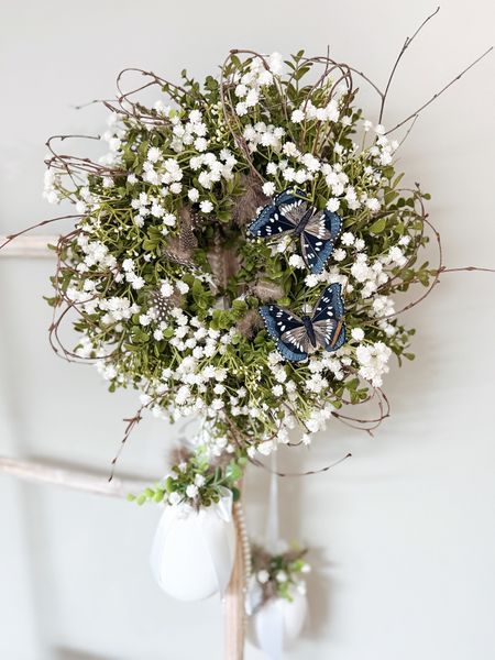 Wianek wiosenny gipsówka Wielkanoc  (PREMIUM)