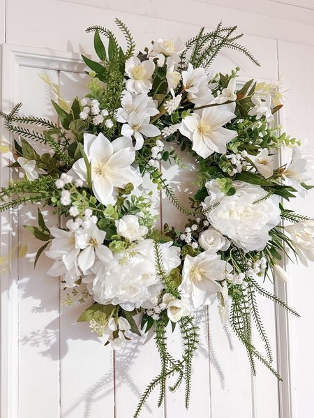 Wianek wiosenny biały magnolie (PREMIUM)