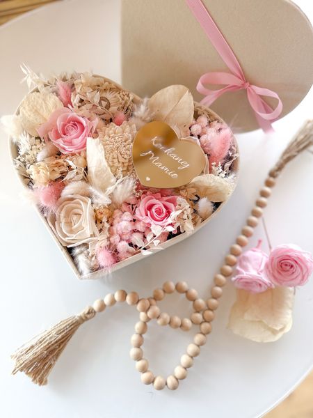 Flower Box Serce stabilizowane róże (PREMIUM)