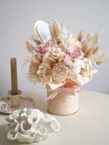 Flower Box wieczne róże i  kwiaty shola (PREMIUM)