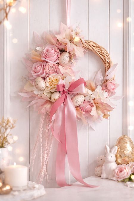 Wianek pastelowo różowy (PREMIUM)