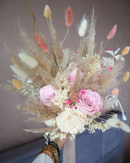 Bukiet z wiecznymi różami boho (PREMIUM)