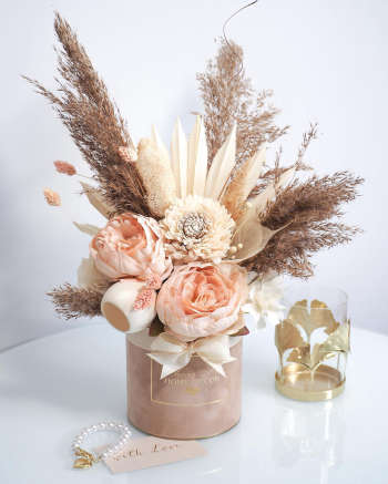 Flower Box trawa pampasowa Boho  (PREMIUM)