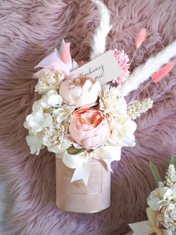 Flower Box  kremowy  S (PREMIUM)