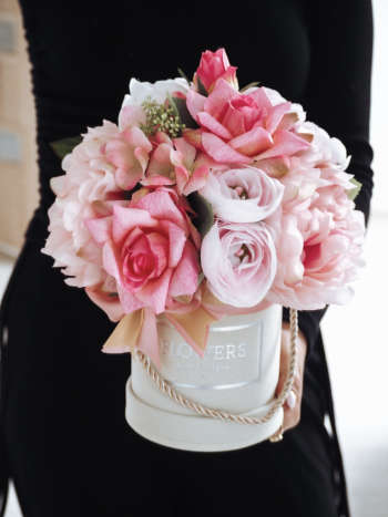 Flower Box Róże pastelowe  (PREMIUM)