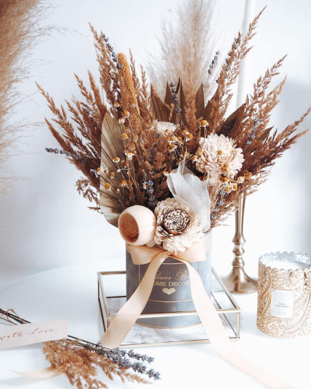 Flower Box bukiet suszonych roślin  (PREMIUM)