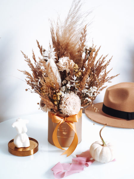 Flower Box bukiet traw i sholi  (PREMIUM)