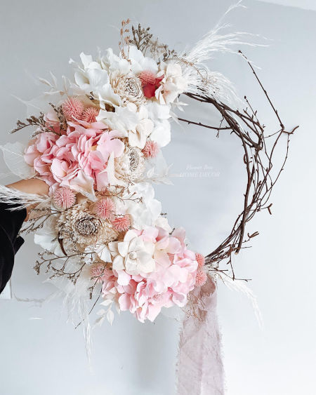 Wianek na obręczy wiosenny