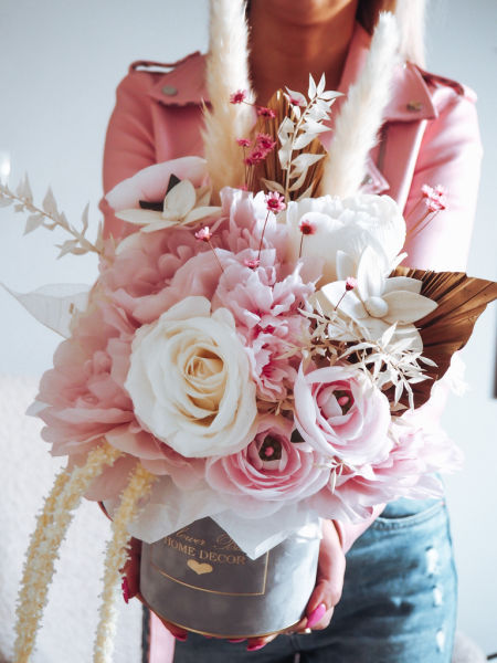 Flower Box wiosenny pudrowy  (PREMIUM)