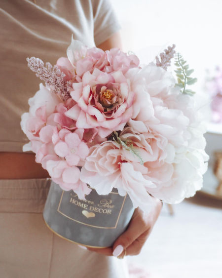 Flower Box piwonie i gardenia  (PREMIUM)