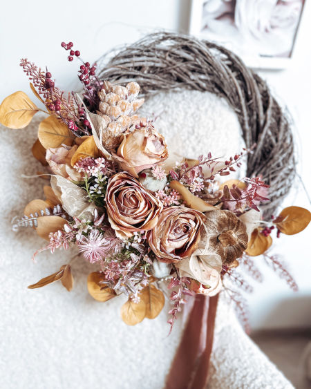 Wianek na kole gałązkowym jesień  (PREMIUM)