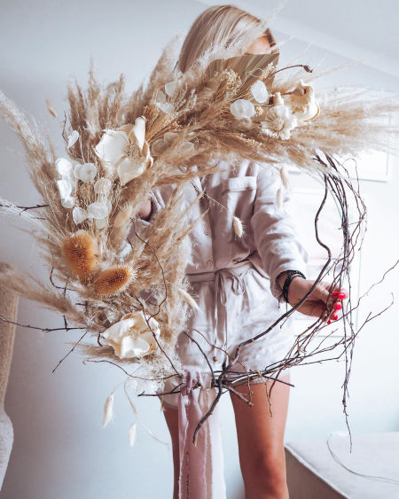 Wianek boho gałązkowy naturalny (PREMIUM)