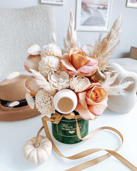 Flower Box jesienny butelkowa zieleń (PREMIUM)