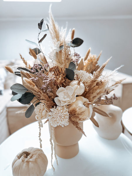 Kompozycja w ceramicznej osłonce BOHO AUTUMN  PREMIUM