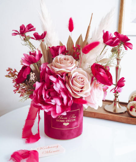 Flower Box fuksja boho (PREMIUM)