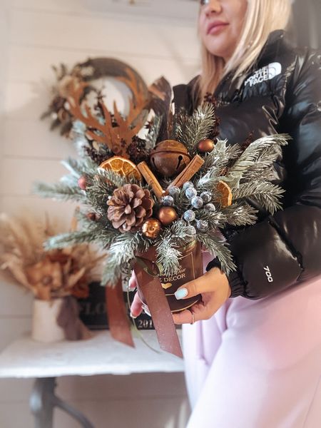 Kompozycja świąteczna brąz rystykalna   (PREMIUM)