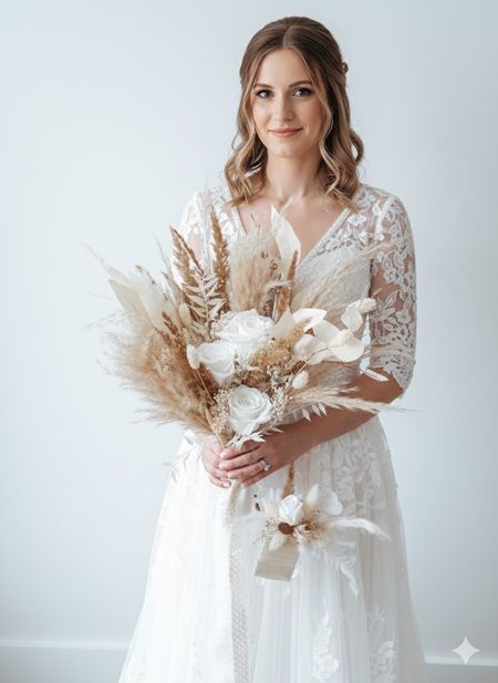 Bukiet z wiecznymi różami boho jesienno-zimowy (PREMIUM)