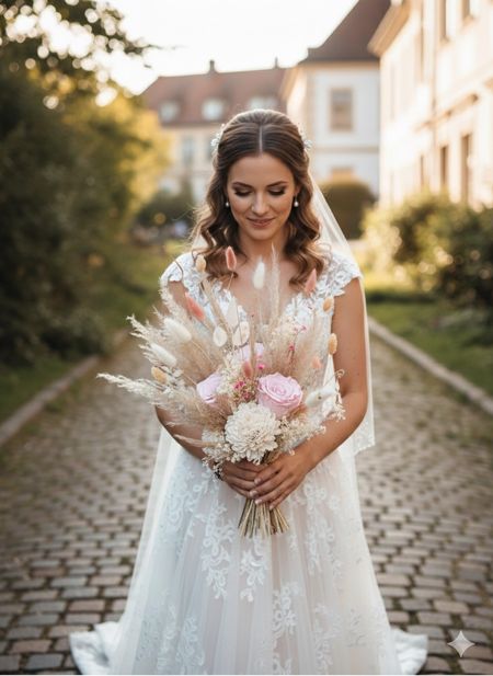 Bukiet z wiecznymi różami boho (PREMIUM)